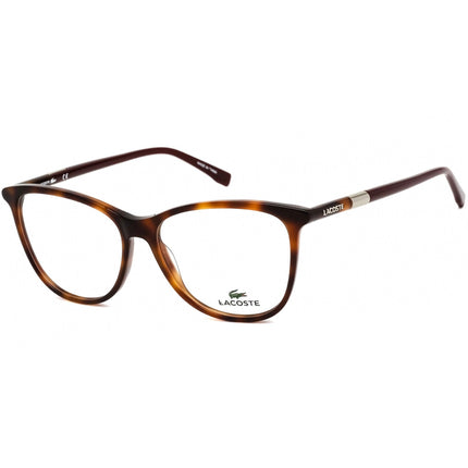 Lacoste Women's Eyeglasses - Fixed Nose Pads Havana Square Plastic Frame | L2822 214 ,