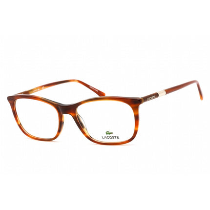 Lacoste Women's Eyeglasses - Full Rim Rectangular Havana Plastic Frame | L2885 214 ,