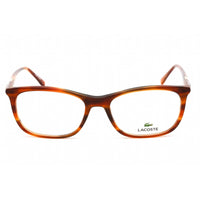 Lacoste Women's Eyeglasses - Full Rim Rectangular Havana Plastic Frame | L2885 214 ,