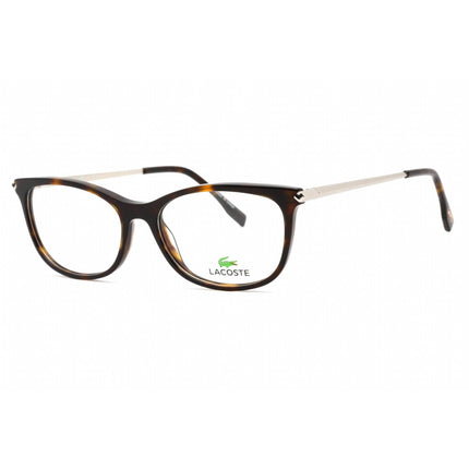 Lacoste Women's Eyeglasses - Havana Rectangular Frame Clear Demo Lens | L2863 214 ,
