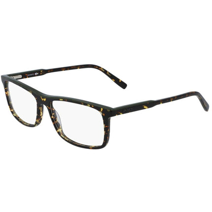 Lacoste Women's Eyeglasses - Havana/Military Green Rectangular | LACOSTE L2860 215 ,