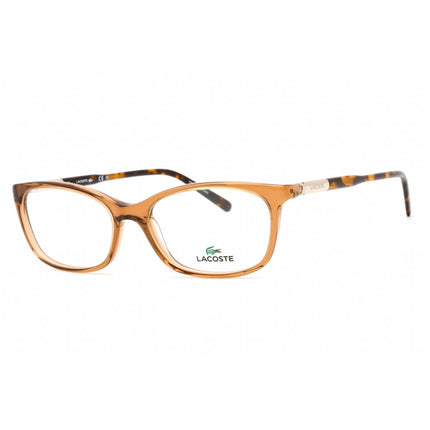 Lacoste Women's Eyeglasses - Transparent Brown Plastic Frame Clear Lens | L2900 232 ,