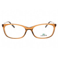 Lacoste Women's Eyeglasses - Transparent Brown Plastic Frame Clear Lens | L2900 232 ,