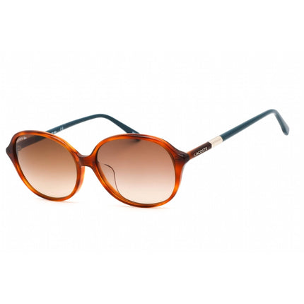 Lacoste Women's Sunglasses - Full Rim Blonde Havana Plastic Oval Frame | L854SA 218 ,