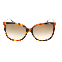 Lacoste Women's Sunglasses - Gradient Lens Light Havana Butterfly Frame | L963S 009 ,