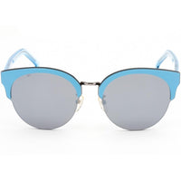 Lacoste Women's Sunglasses - Grey Lens Semi Rimless Blue Plastic Frame | L188SK 467 ,