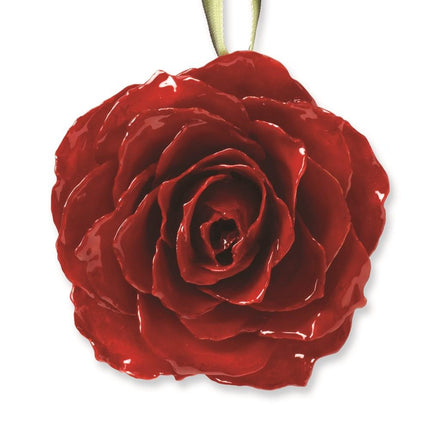 Lacquer Dipped Red Decorative Rose ,
