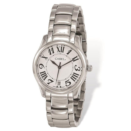 Ladies Chisel Stainless Steel White Dial Watch ,