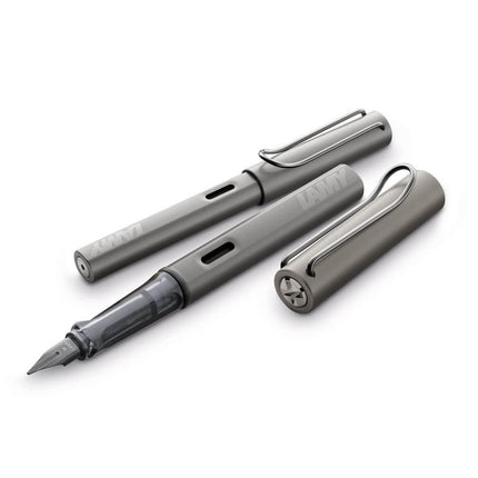 Lamy Fountain Pen - LX Medium Nib Ruthenium Aluminum | L57FPRUTM-BLU ,
