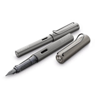 Lamy Fountain Pen - LX Medium Nib Ruthenium Aluminum | L57FPRUTM-BLU ,
