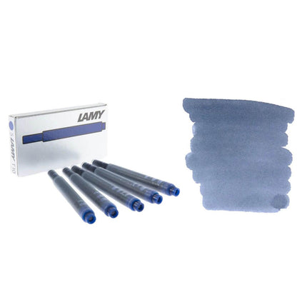 Lamy Ink Cartridge Refill - T10 for Fountain Pens, Blue-Black, Pack of 5 | LT10BKBLB ,