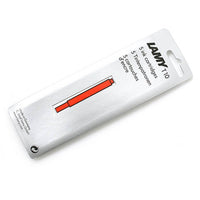 Lamy T10 Fountain Pen Red Ink Cartridge, Pack of 5 ,