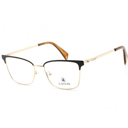 Lanvin Men's Eyeglasses - Clear Demo Lens Black/Gold Square Frame | LNV2105 003 ,