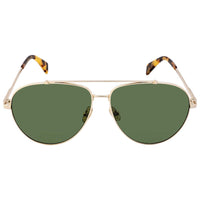 Lanvin Men's Sunglasses - Gold Full Rim Metal Pilot Frame Green Lens | LNV113S 733 ,