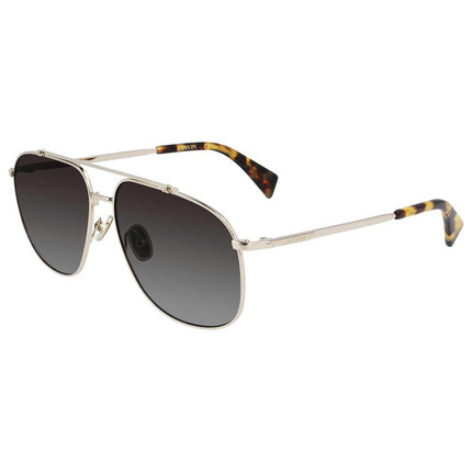 Lanvin Men's Sunglasses - Gradient Grey Lens Metal Pilot Full Rim Frame | LNV110S 714 ,