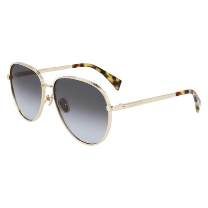 Lanvin Unisex Sunglasses - Gradient Gray Lens Aviator Metal Frame | LNV107S 714 ,