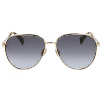 Lanvin Unisex Sunglasses - Gradient Gray Lens Aviator Metal Frame | LNV107S 714 ,