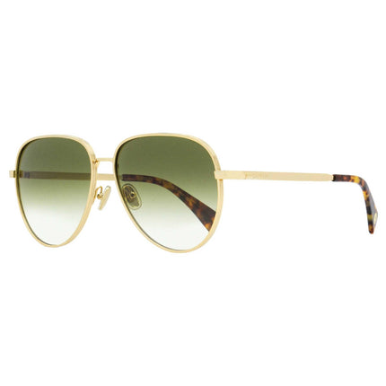 Lanvin Unisex Sunglasses - Gradient Green Lens Aviator Full Rim Frame | LNV107S 715 ,