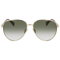Lanvin Unisex Sunglasses - Gradient Green Lens Aviator Full Rim Frame | LNV107S 715 ,