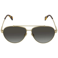 Lanvin Unisex Sunglasses - Gradient Grey Lens Gold Metal Pilot Frame | LNV113S 714 ,