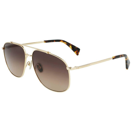 Lanvin Unisex Sunglasses - Metal Full Rim Frame Gradient Brown Lens | LNV110S 740 ,