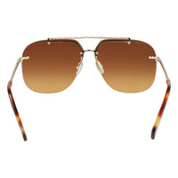 Lanvin Women's Sunglasses - Brown Orange Lens Gold Rimless Pilot Frame | LNV108S 741 ,