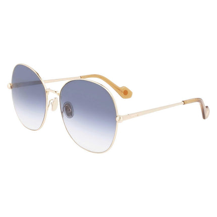 Lanvin Women's Sunglasses - Gold Metal Round Frame Gradient Blue Lens | LNV119S 721 ,