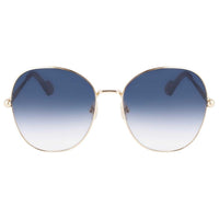 Lanvin Women's Sunglasses - Gold Metal Round Frame Gradient Blue Lens | LNV119S 721 ,