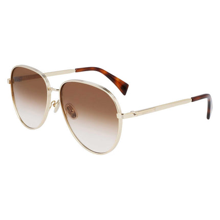 Lanvin Women's Sunglasses - Gradient Brown Lens Aviator Metal Frame | LNV107S 740 ,
