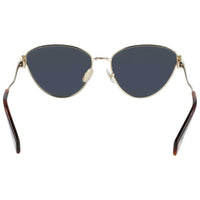 Lanvin Women's Sunglasses - Gray Lens Gold Metal Full Rim Cat Eye Frame | LNV112S 710 ,
