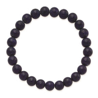 Lapis Agate Beaded Stretch Bracelet ,