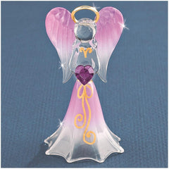 Lavender Angel w/ Swarovski Elements Glass Figurine