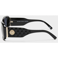 Le Specs Women's Sunglasses - Black Tritan Plastic Rectangular Frame | LSP2202430 ,