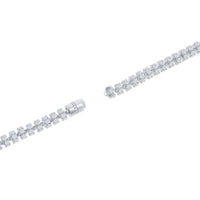 Men's Chain - Sterling Silver 6mm Barrel White CZ, 9 Inch | Q-5651-9 ,
