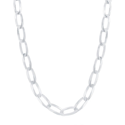 Women's Chain - Sterling Silver Flat Paperclip, 24 Inch | Q-5578-24 ,