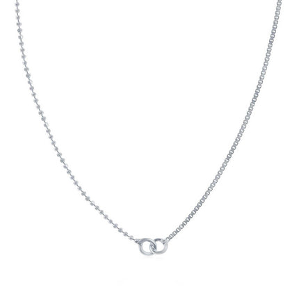 Women's Chain - Sterling Silver Half Beads and Box, 16 Inch | Q-5753-16 ,