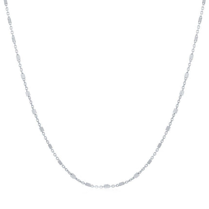 Women's Chain - Sterling Silver Square Beads Shape, 18 Inch | Q-5742-18 ,