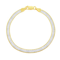 Women's Chain - Two Tone Silver 4mm Reversible Herringbone | Q-5741-16 ,