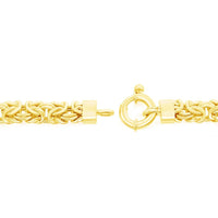 Women's Necklace - YG Plated Sterling Silver Byzantine | L-4314-GP ,