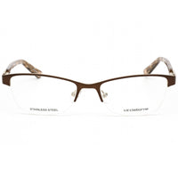 Liz Claiborne Women's Eyeglasses - Clear Demo Lens Brown Rectangular | L 615 0RF4 00 ,
