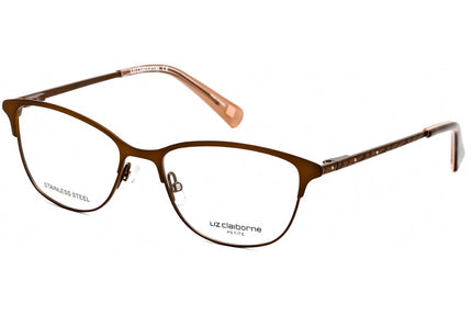 Liz Claiborne Women's Eyeglasses - Clear Lens Brown Cat Eye Frame | L 449 009Q 00 ,