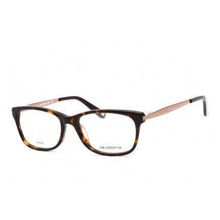 Liz Claiborne Women's Eyeglasses - Rectangular Dark Havana Plastic | L 637 0086 00 ,