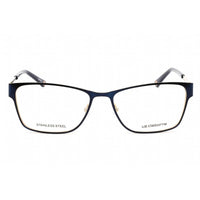 Liz Claiborne Women's Eyeglasses - Semi Matte Navy Metal Rectangular | L 665 0E8W 00 ,