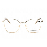 Longchamp Women's Eyeglasses - Full Rim Butterfly Shape Gold Metal Frame | LO2151 714 ,