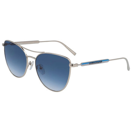 Longchamp Women's Sunglasses - Blue Gradient Lens Metal Butterfly Frame | LO134S 715 ,