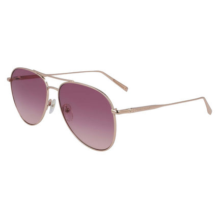 Longchamp Women's Sunglasses - Full Rim Rose Gold Aviator Metal Frame | LO139S 770 ,