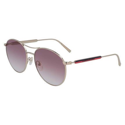 Longchamp Women's Sunglasses - Gold Full Rim Aviator Frame Smoke Lens | LO133S 722 ,