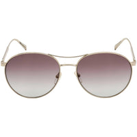 Longchamp Women's Sunglasses - Gold Full Rim Aviator Frame Smoke Lens | LO133S 722 ,