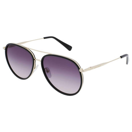 Longchamp Women's Sunglasses - Gold/Smoke Metal Full Rim Pilot Frame | LO684S 722 ,