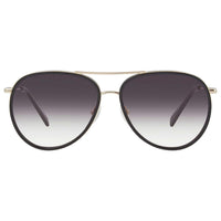 Longchamp Women's Sunglasses - Gold/Smoke Metal Full Rim Pilot Frame | LO684S 722 ,